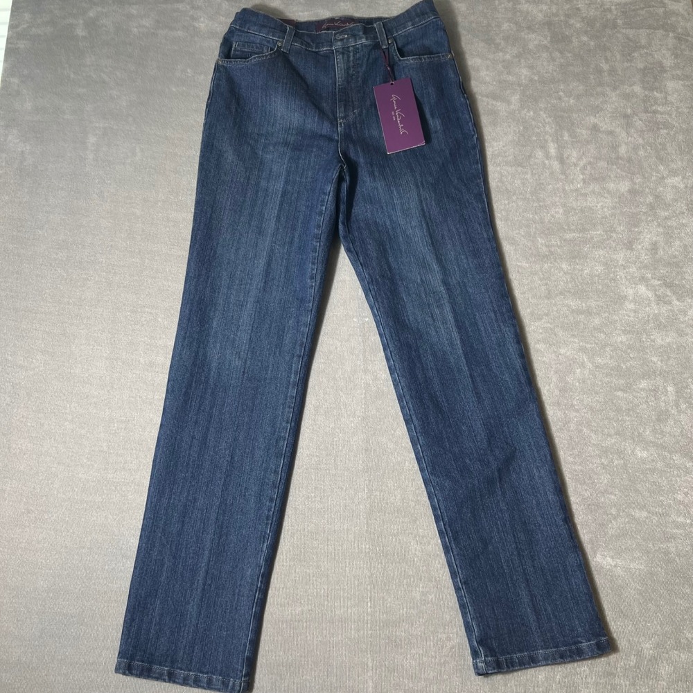 Gloria Vanderbilt Amanda Classic Fit Tapered Jeans Womens 10 Dark Wash Denim NEW